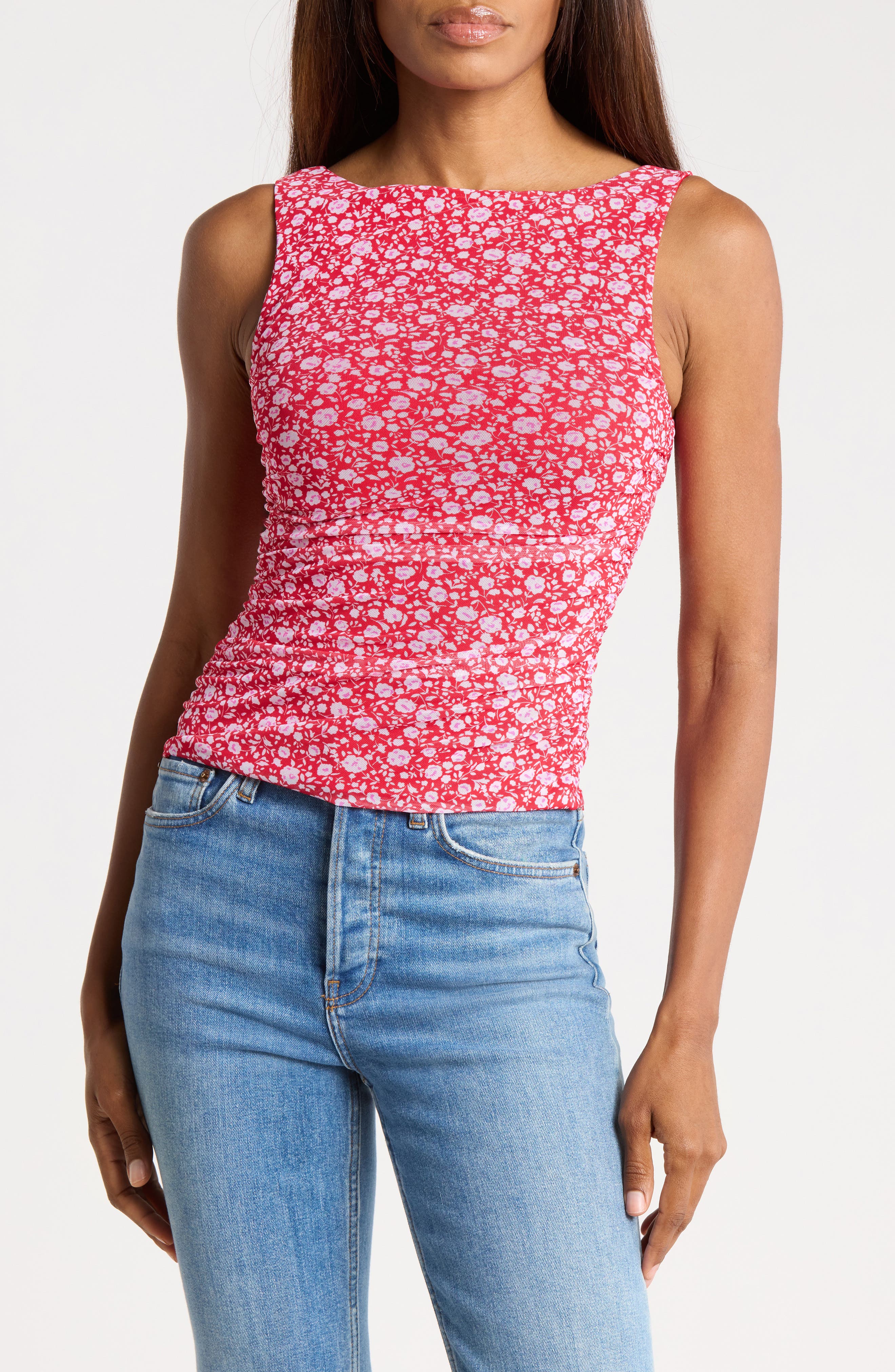 Zola Mesh Boatneck Tank