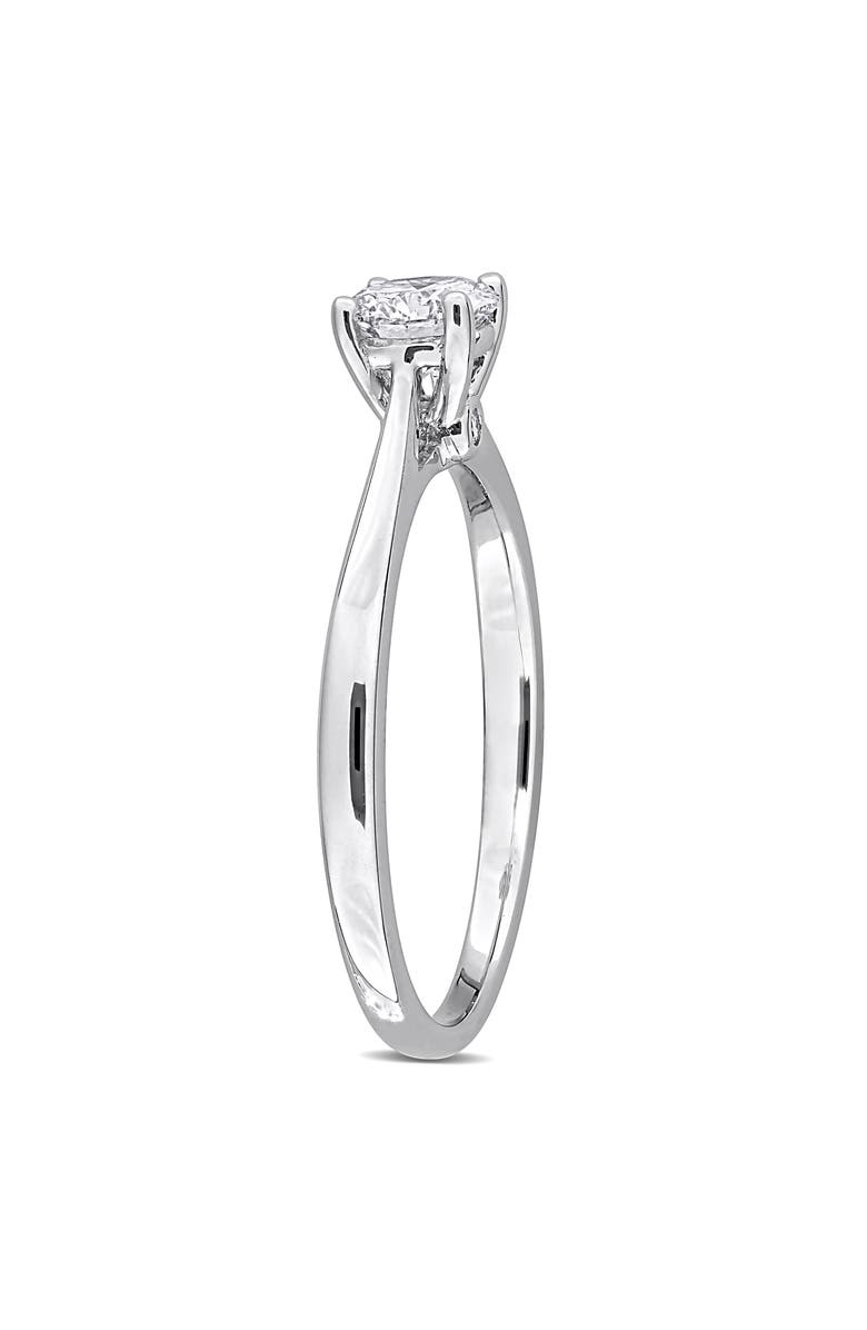 Created Forever Lab Grown Diamond Solitaire Ring, Alternate, color, Silver