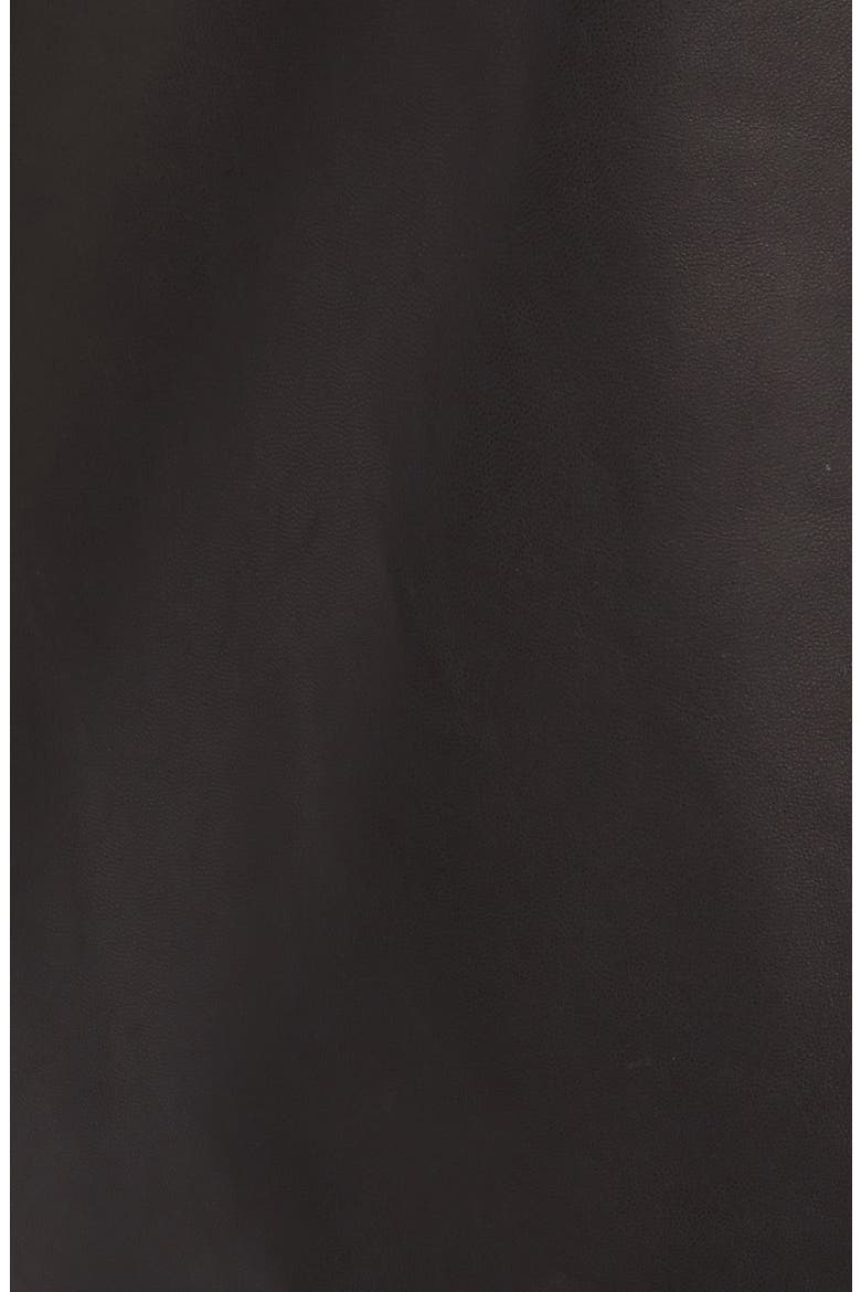 Harrington Leather Bomber Jacket, Alternate, color, BLACK