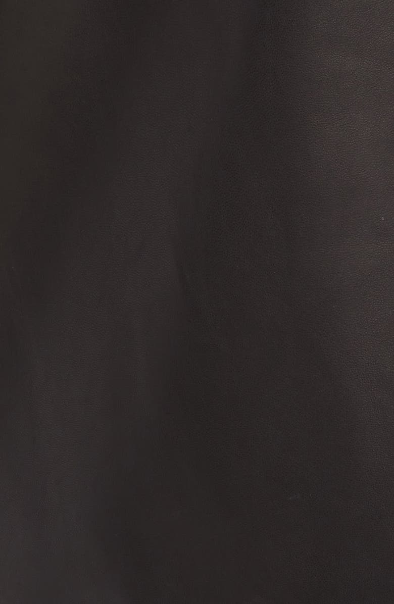 Vince Harrington Leather Bomber Jacket, Alternate, color, Black