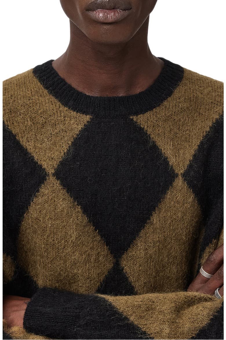 Bower Crewneck Sweater, Alternate, color, BLACK/ BROWN
