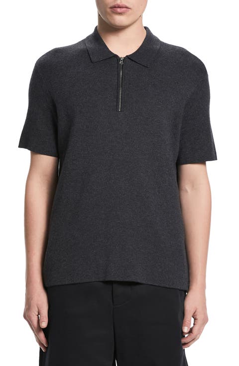 Arnold Organic Cotton Blend Zip Polo Sweater