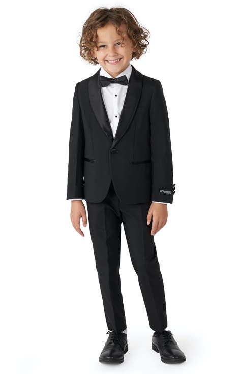Kids' Jet Set Black Two-Piece Tuxedo Suit with Bow Tie (Toddler, Little Kid & Big Kid)