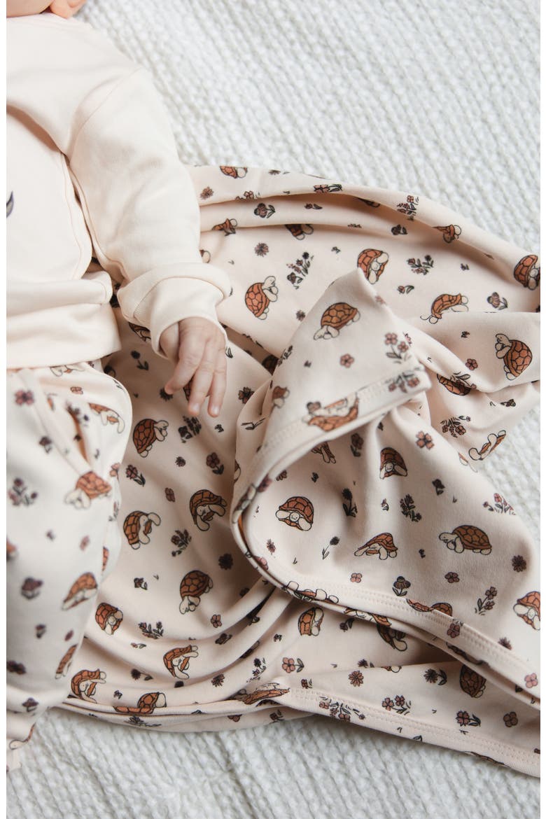 Organic Cotton Baby Blanket, Alternate, color, TINY TORTOISE
