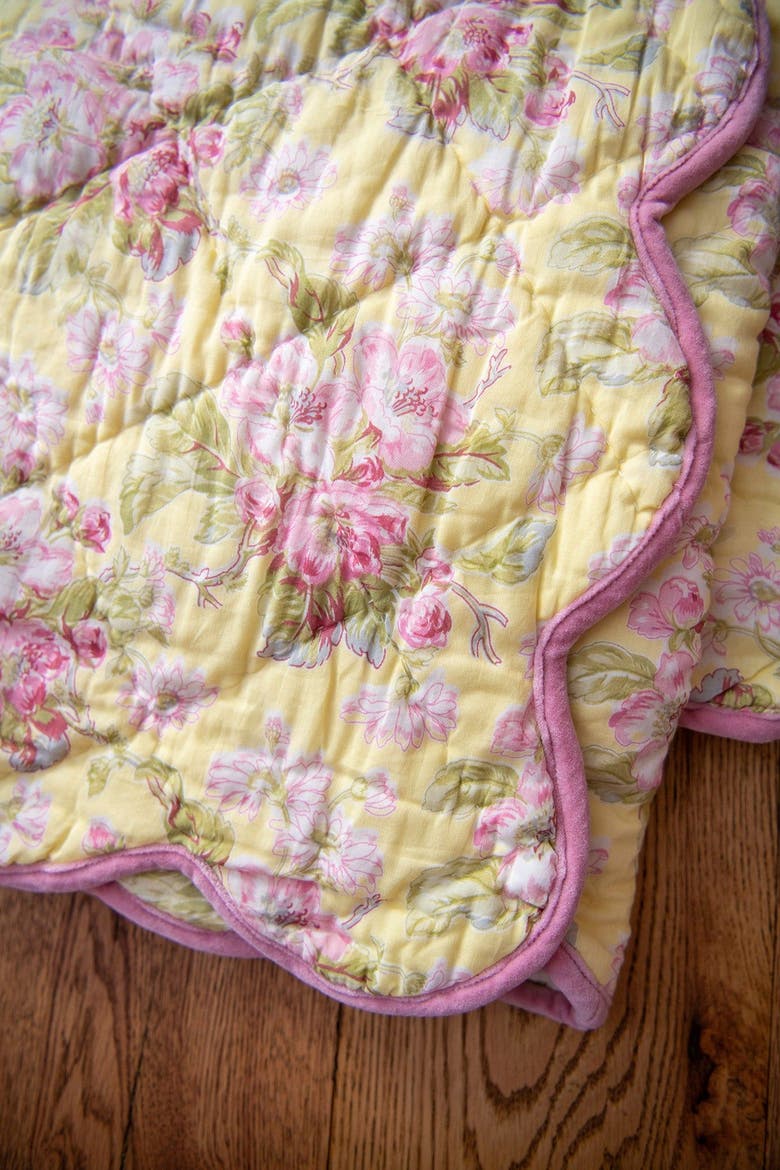 Apple Blossom Throw, Alternate, color, Yellow