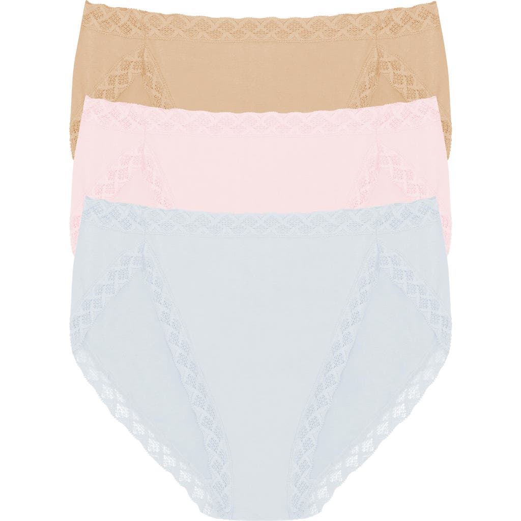 Natori Bliss Cotton French Cut Brief 3-pack In Multi