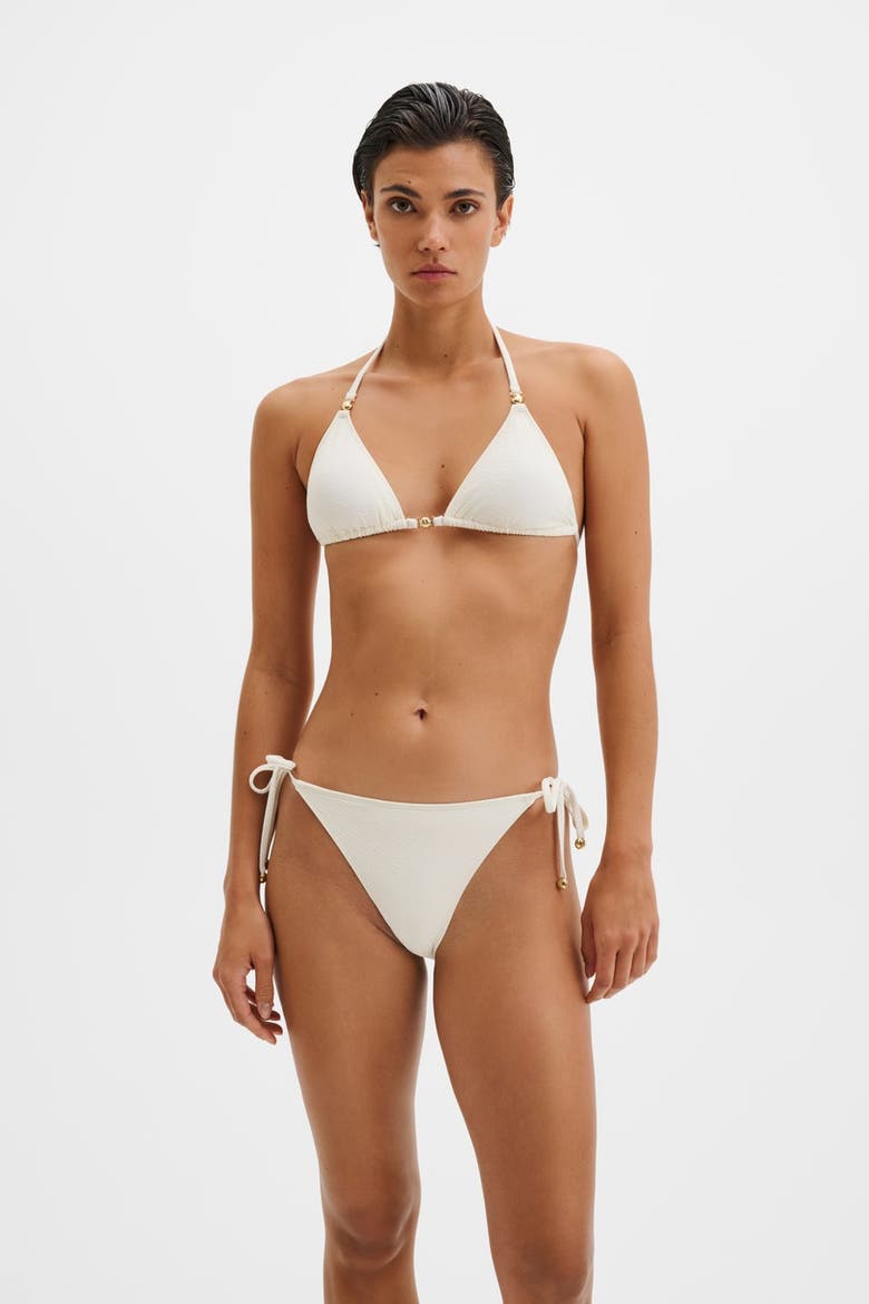 Signature Triangle Bikini Top, Main, color, Vanilla