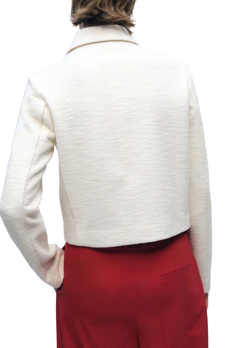 MANGO Zip Front Tweed Jacket, Alternate, color, 