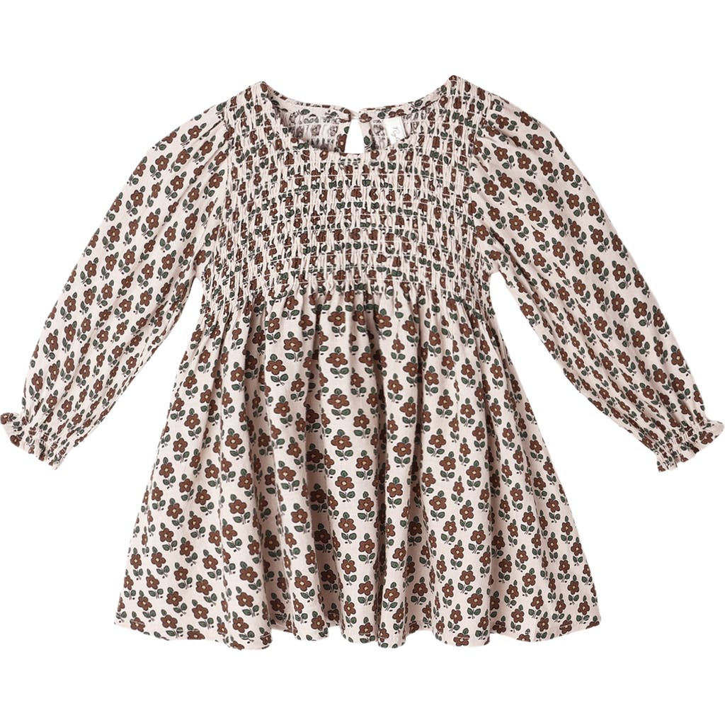 Rylee + Cru Capri Harvest Floral Smocked Linen Blend Dress In Multi