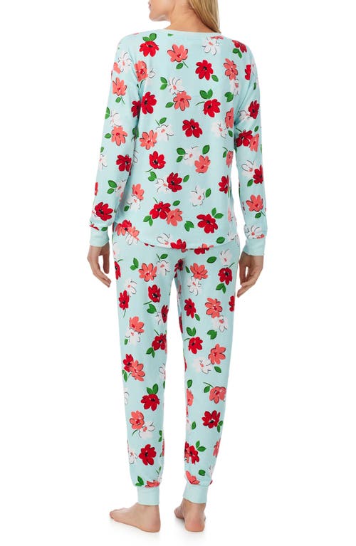 Kate Spade New York Print Henley Pajamas In Blue