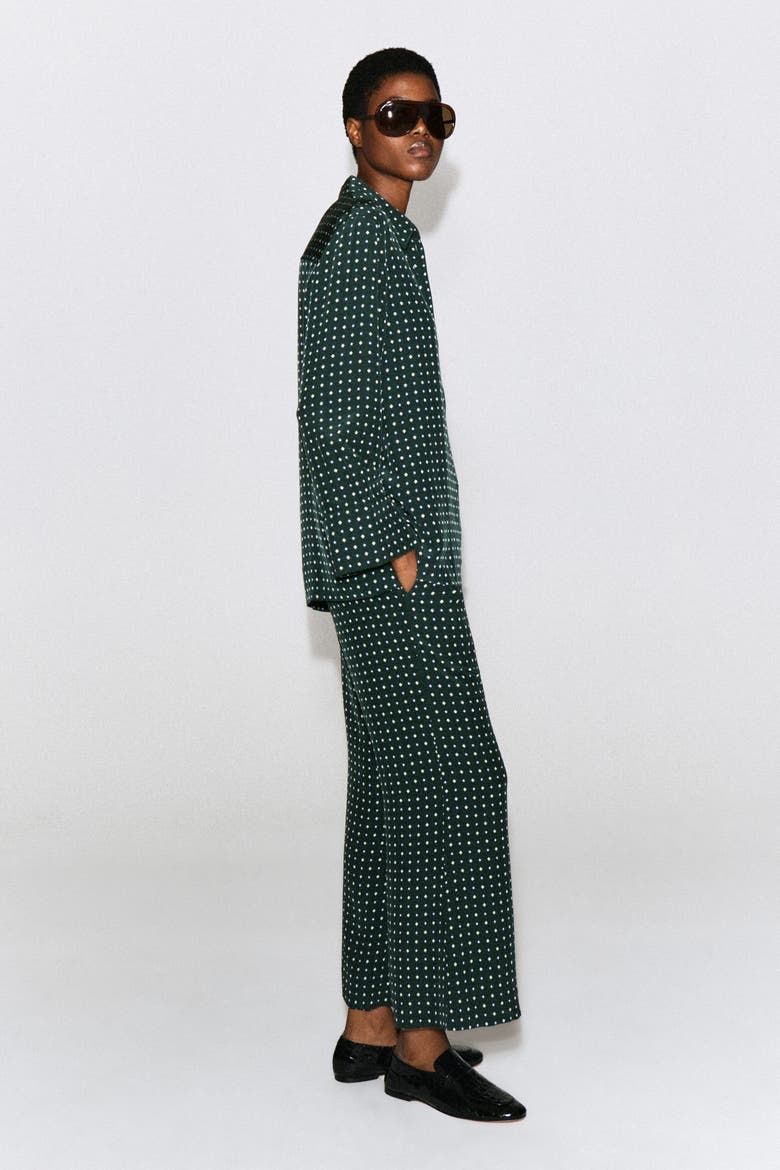 Geometric-Print Shirt, Alternate, color, GREEN / PRINTED