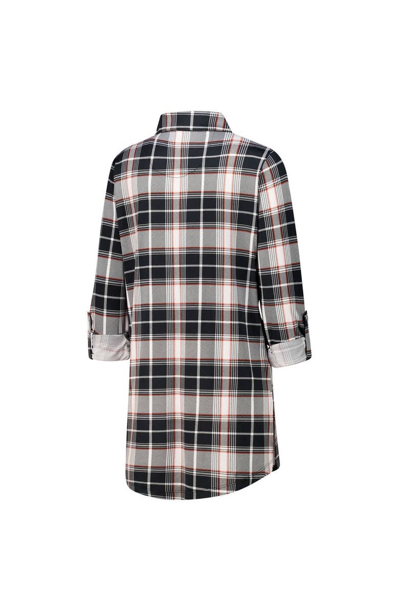CONCEPTS SPORT Women's Concepts Sport Black Cincinnati Bengals Ashford Plaid Knit Nightshirt, Alternate, color, Black