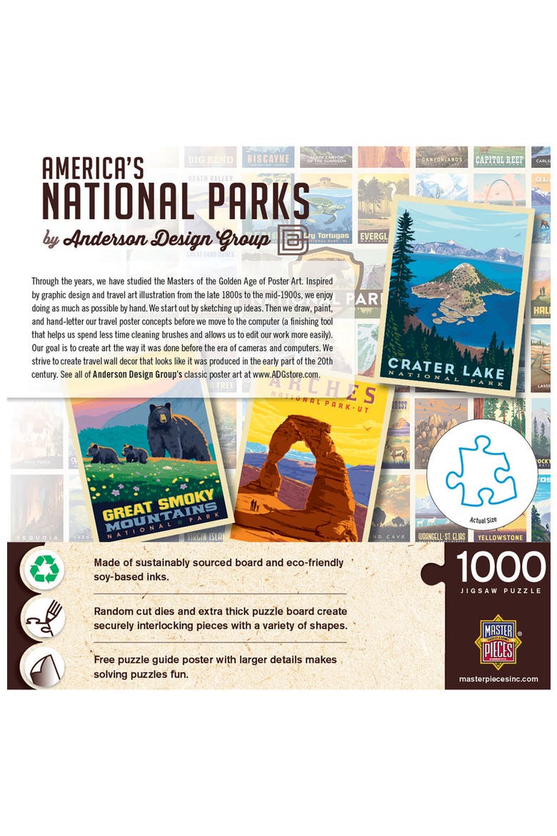 National Parks Poster Art 1000pc Puzzle, Alternate, color, Multicolor