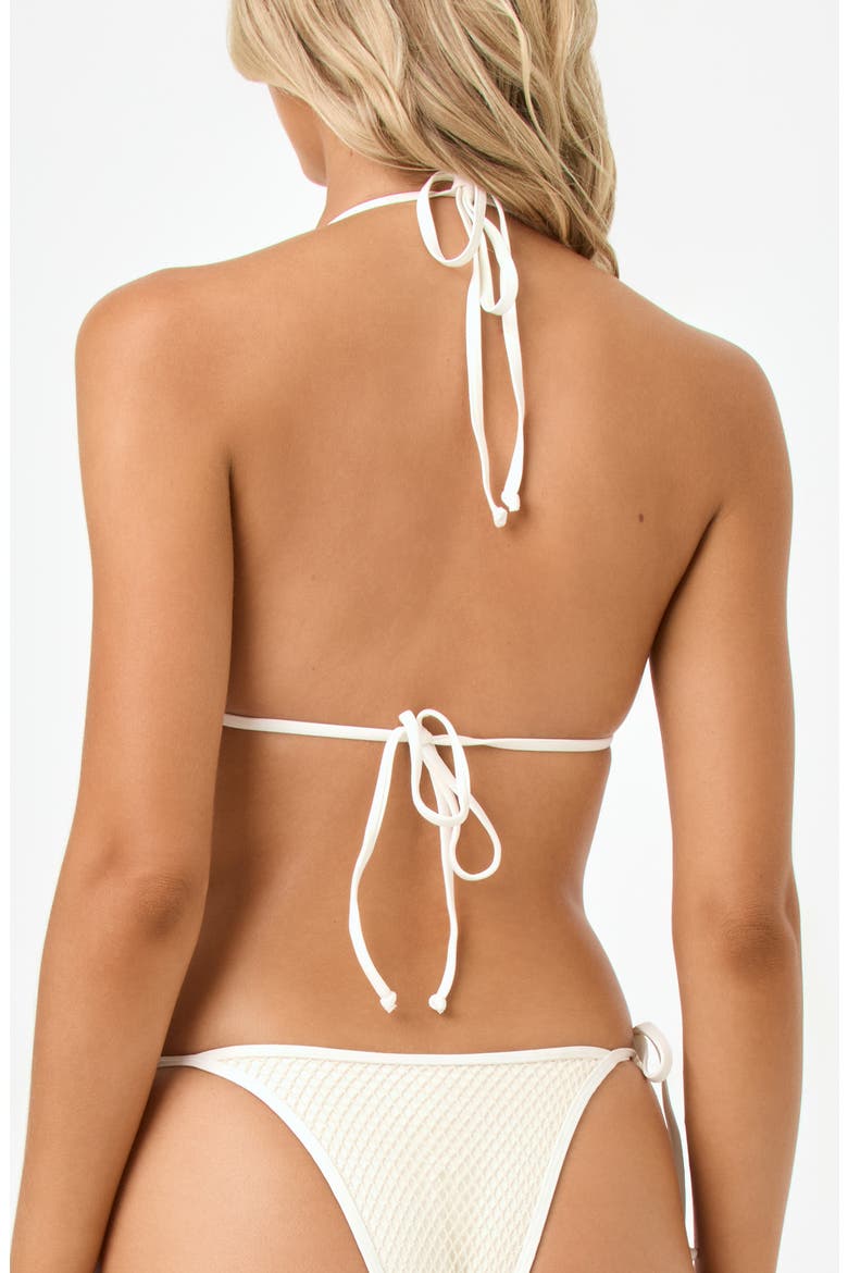 Triangle Bikini Top, Alternate, color, CREAM