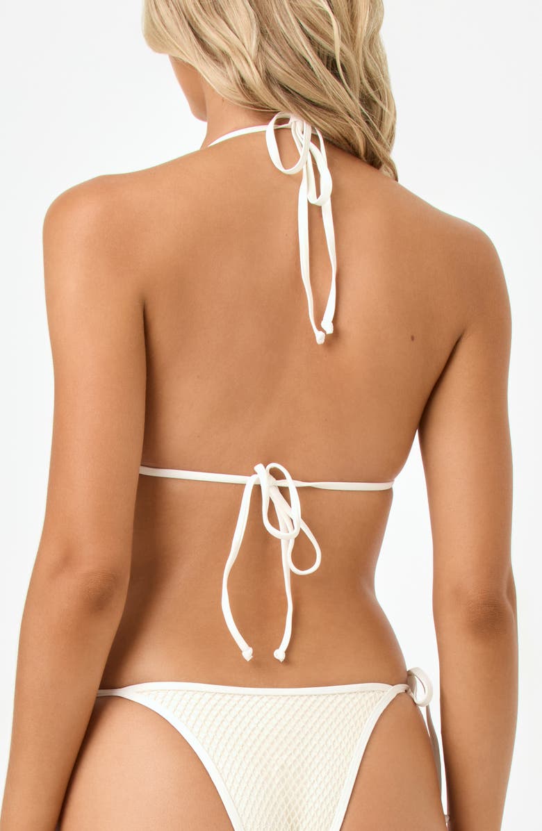 LSPACE Triangle Bikini Top, Alternate, color, Cream