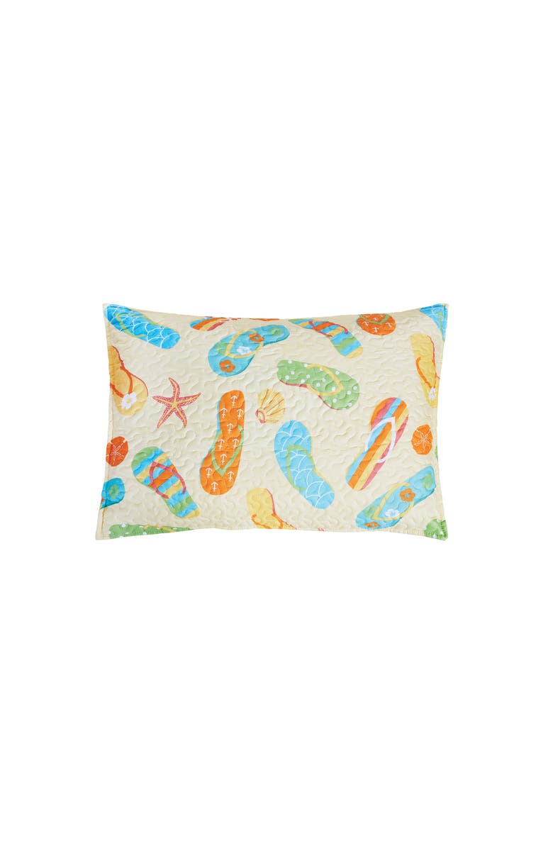 C&F Home Sunny Splash Flip Flops Quilt Set, Alternate, color, Yellow
