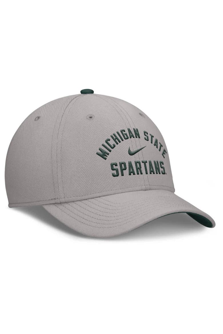 Men's Nike Gray Michigan State Spartans Rise Prep Performance Flex Hat, Alternate, color, Gray