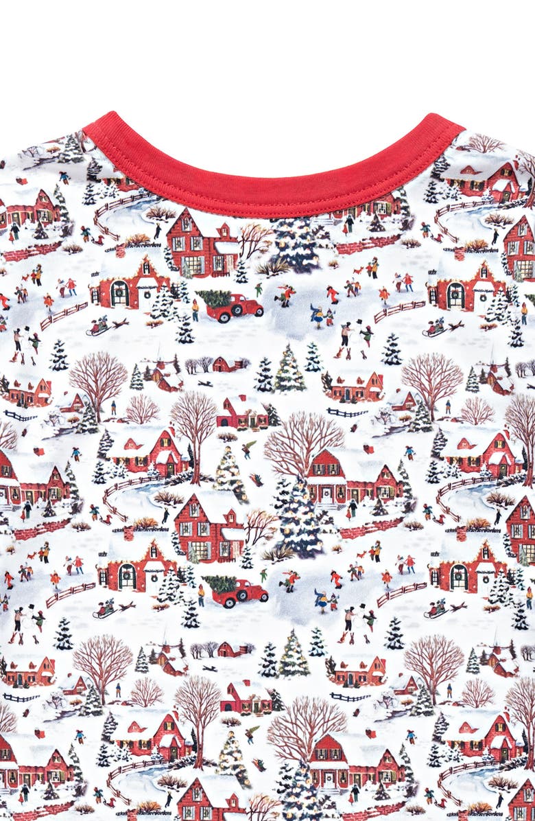 Pajamas for Peace Kids' Winter Wonderland Fitted Two-Piece Cotton Pajamas, Alternate, color, 