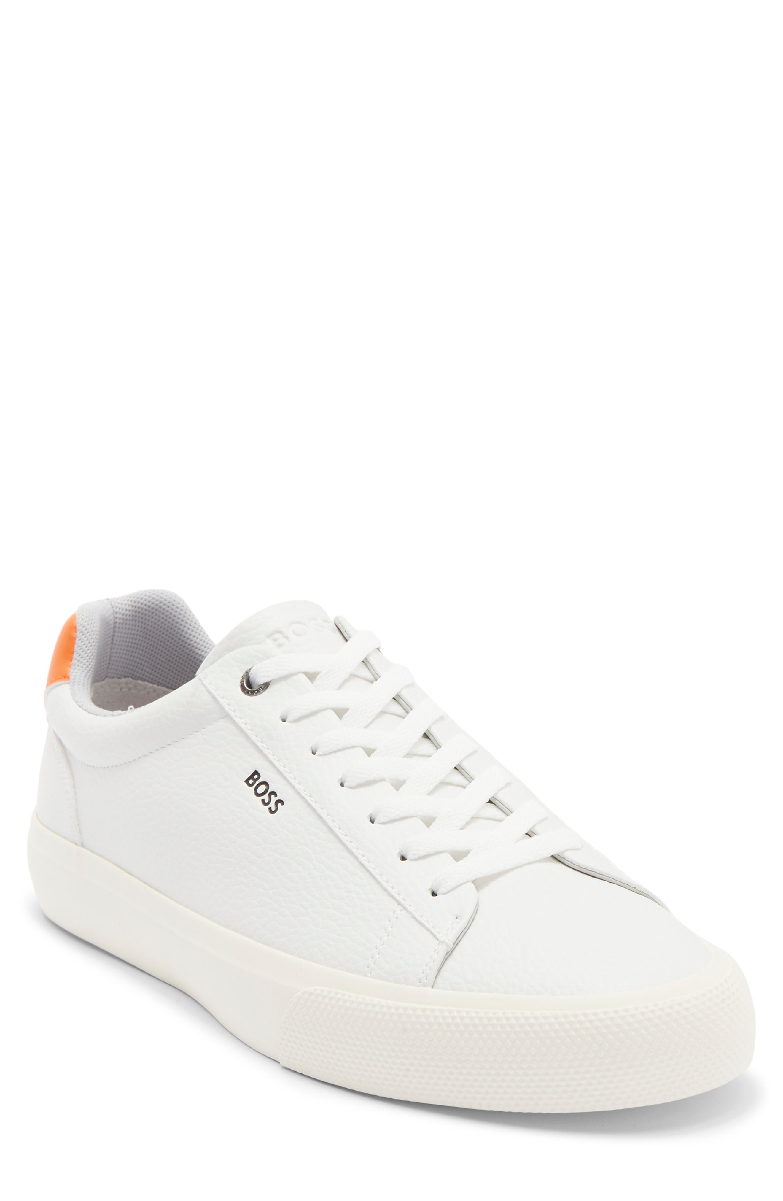 BOSS Aiden Tenn Sneaker, Main, color, Open White