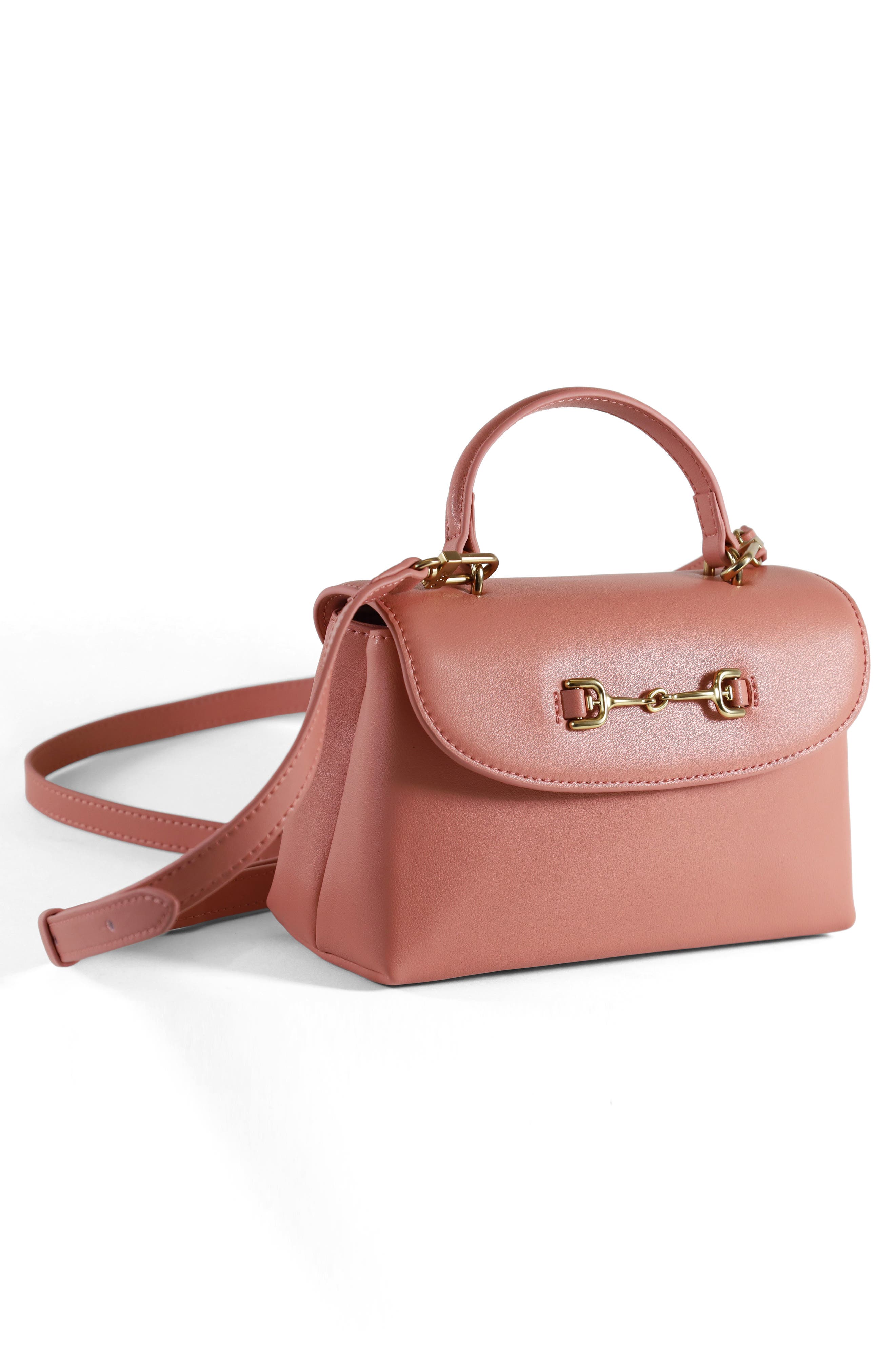 Sam Edelman Loriane Top Handle Bag, Alternate, color, Coral