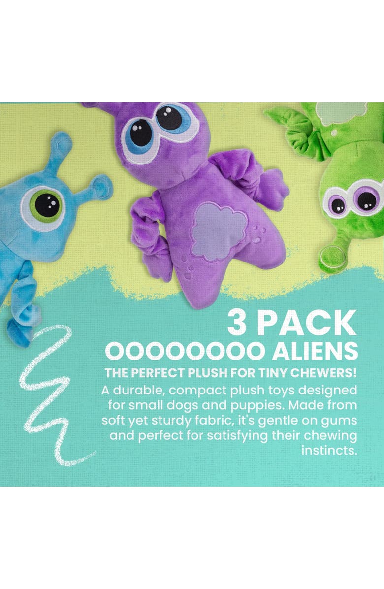 SnugArooz 3 Pack Plush Dog Toys, Alternate, color, Multicolored