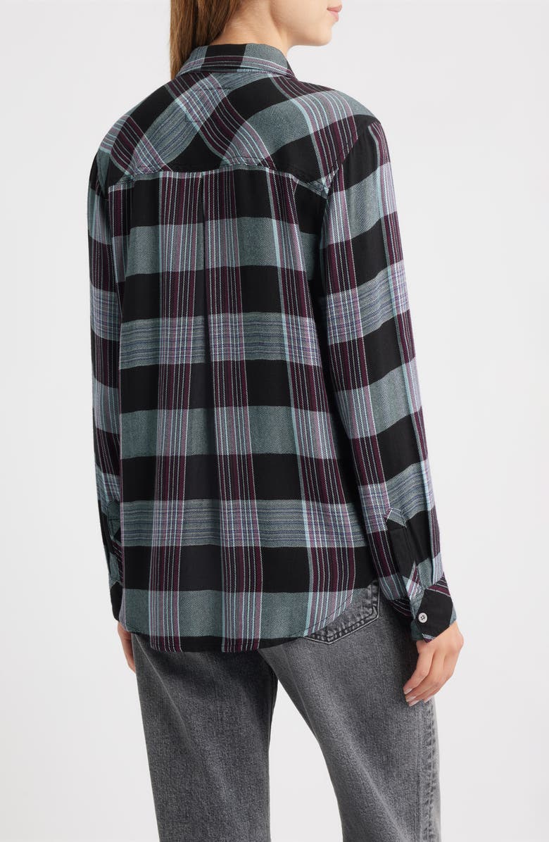 Rails Hunter Plaid Button-Up Shirt, Alternate, color, Cinder Aqua Mulberry