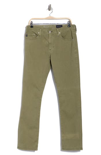 Ag Everett Slim Straight Jeans In Animal Print