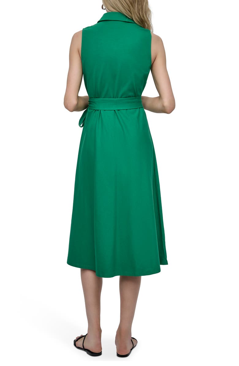 DKNY Tie Waist Shirtdress, Alternate, color, Clover