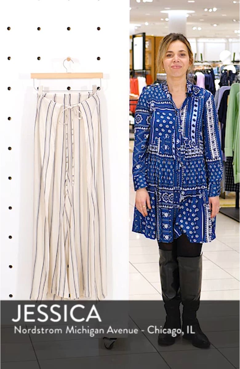 Adventure Spirit Print Wrap Front Pants, sales video thumbnail