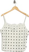 WAYF Lace Inset Polka Dot Cami