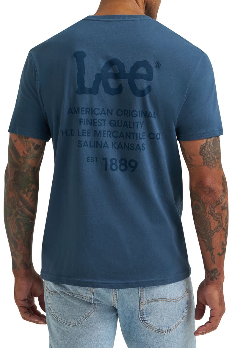 Logo Graphic T-Shirt, Alternate, color, MIDNIGHT NAVY