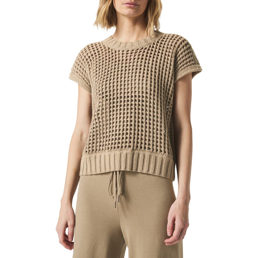 Splendid X @cellajaneblog Pointelle Sweater Vest In Brown