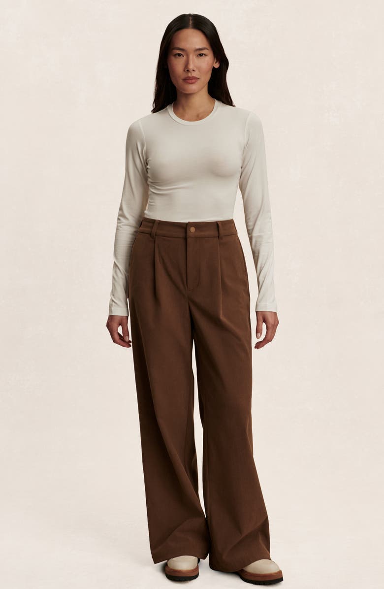 Varley Edna Fitted Long Sleeve T-Shirt, Alternate, color, White