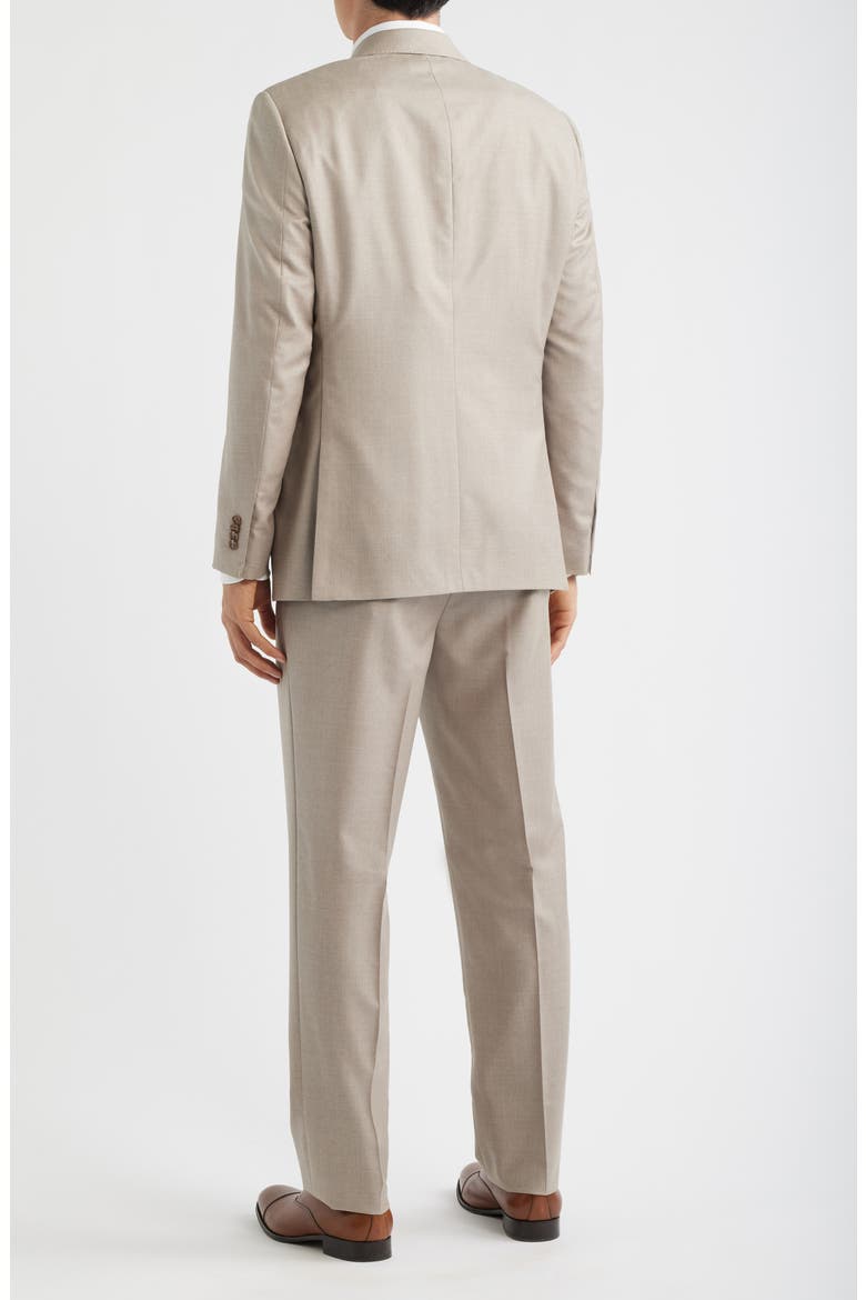Tan Wool & Cashmere Serge Suit, Alternate, color, TAUPE