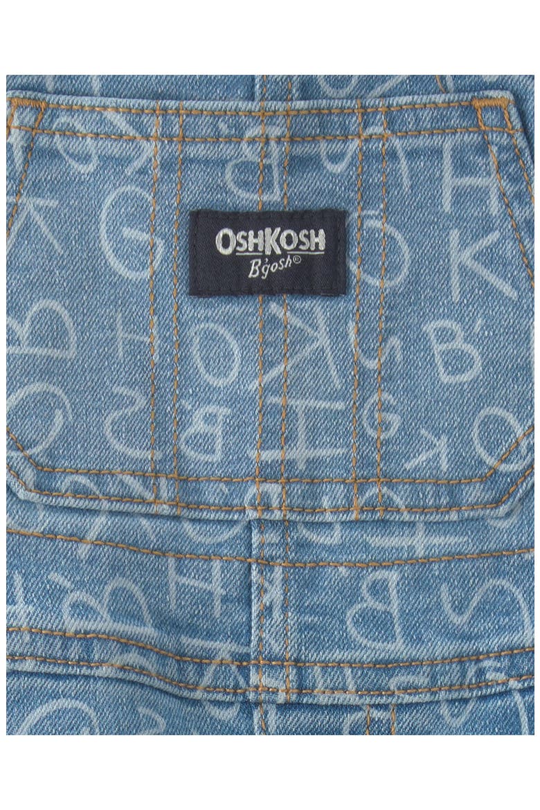 Print Denim Overalls, Alternate, color, DENIM ALPHABET OVERALL