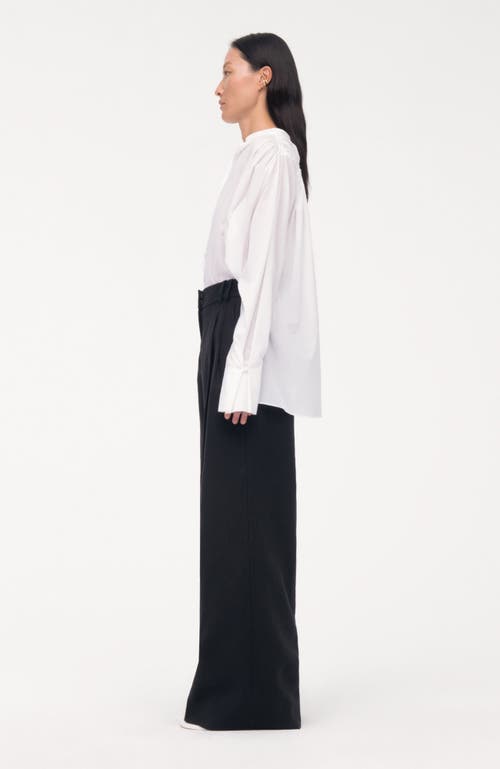 Another Tomorrow Pleated Trouser In Black