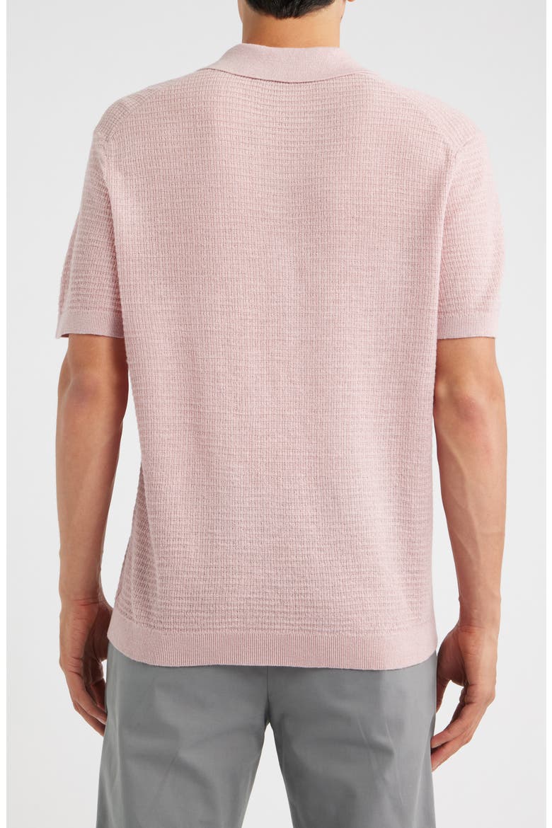 Brenan Linen Blend Polo, Alternate, color, CHALK PINK - VIN