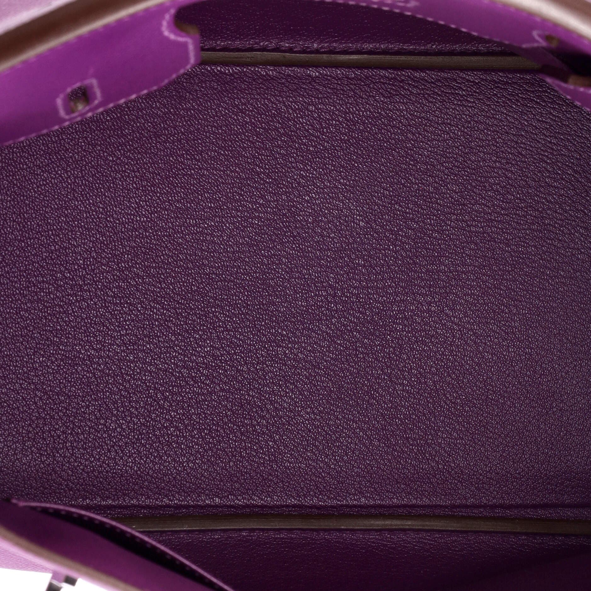 Pre-Owned Hermes Birkin Handbag Purple Epsom with Palladium Hardware 30, Alternate, color, 