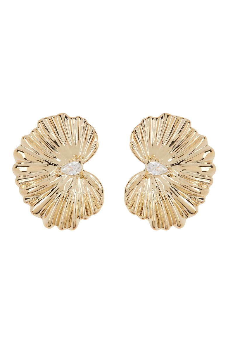 Phoenix Stud Earrings, Main, color, GOLD