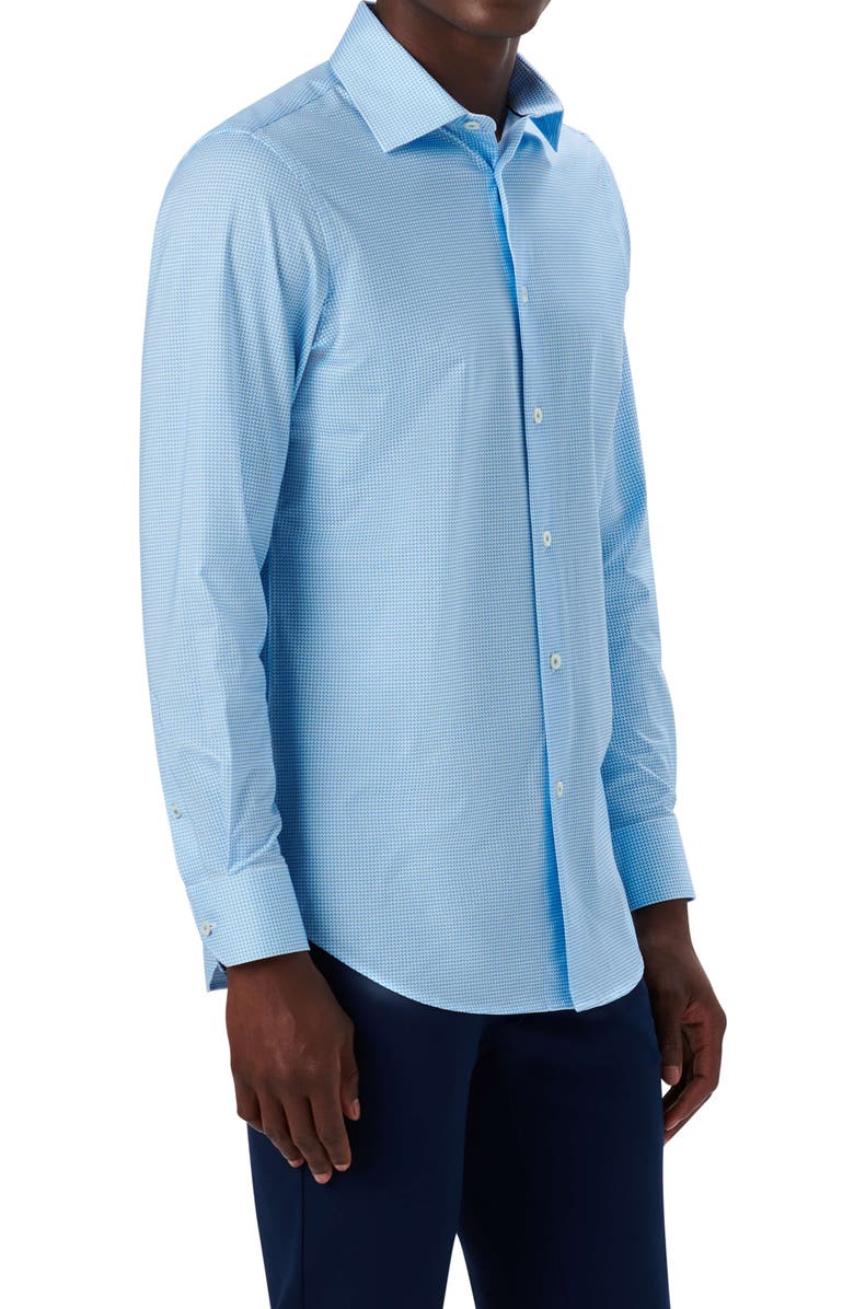 Bugatchi OoohCotton<sup>®</sup> Grid Button-Up Shirt, Alternate, color, 