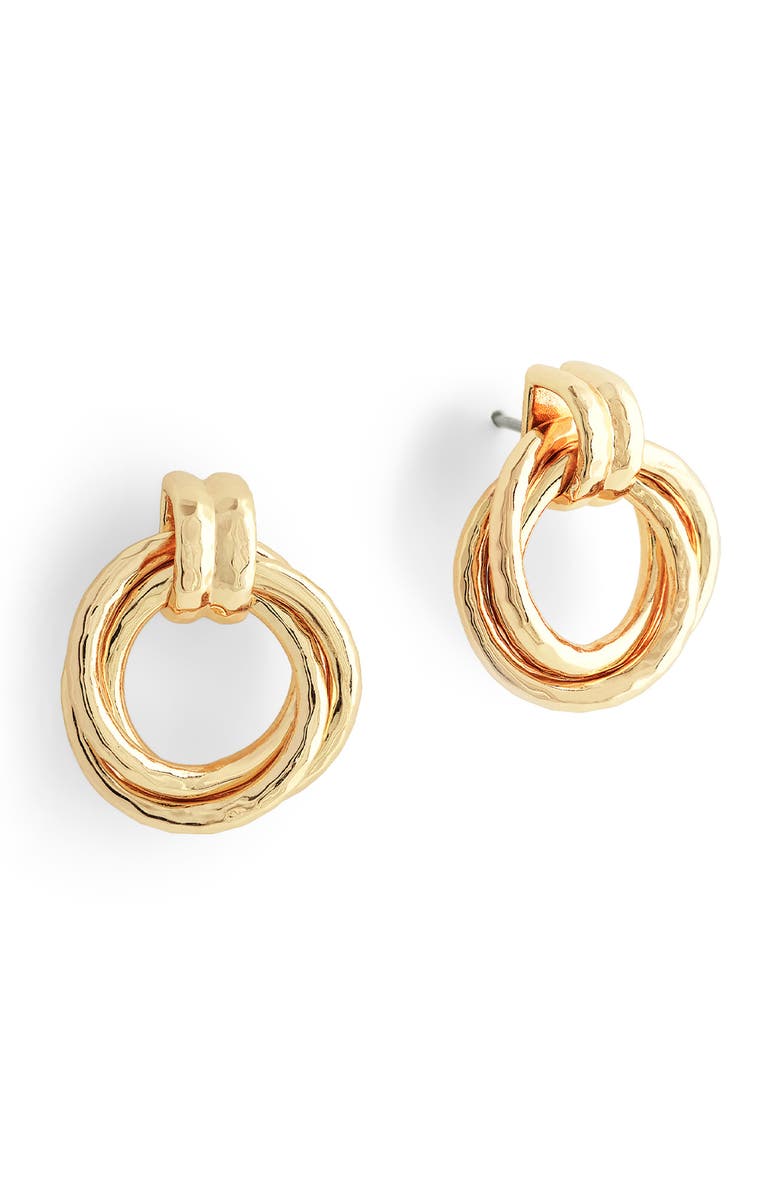 Anabel Aram Jewelry Neptune Triple Ring Earrings, Main, color, Gold