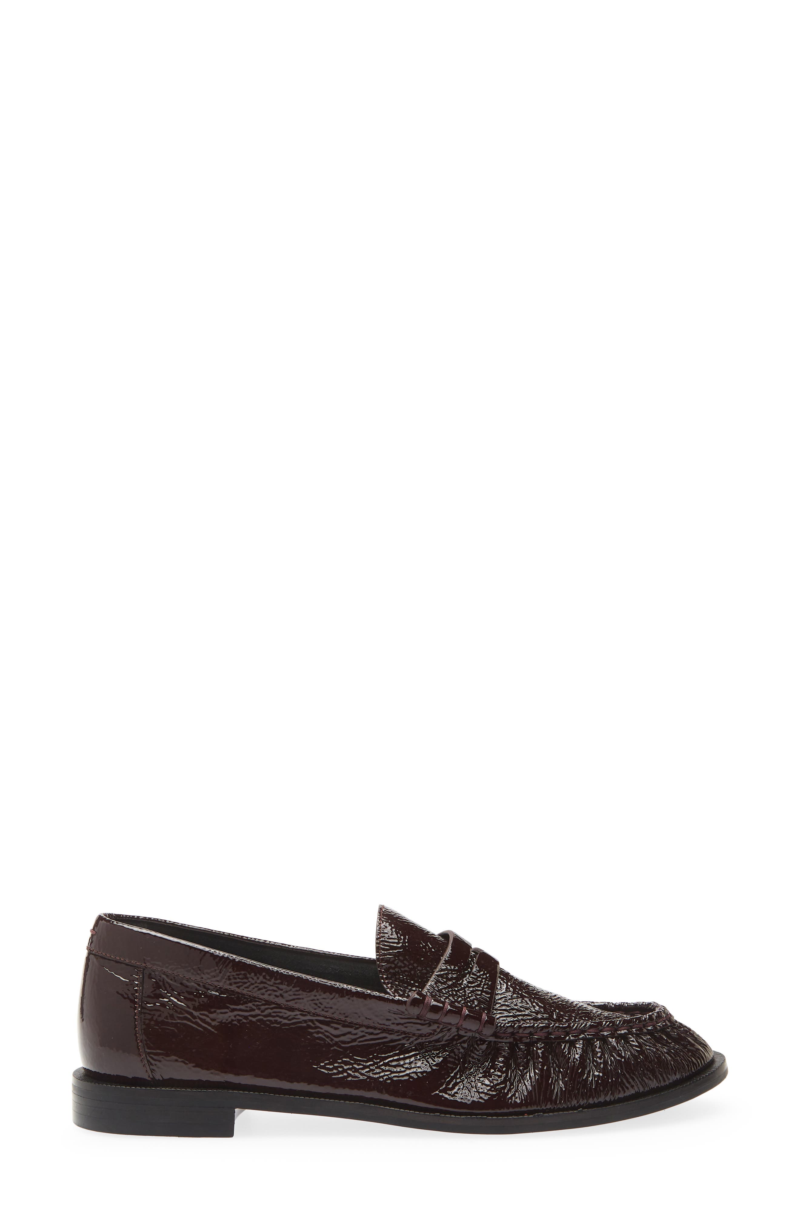 Lexi Leather Loafer, Alternate, color, DARK RED