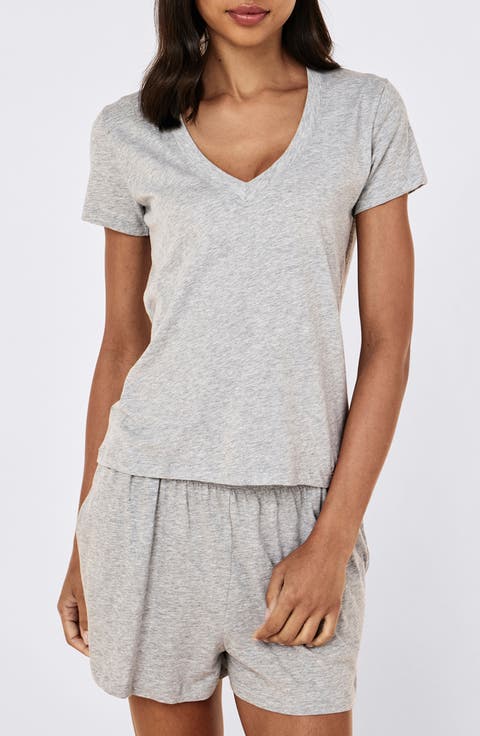 Jada Organic Cotton V-Neck Pajama Top
