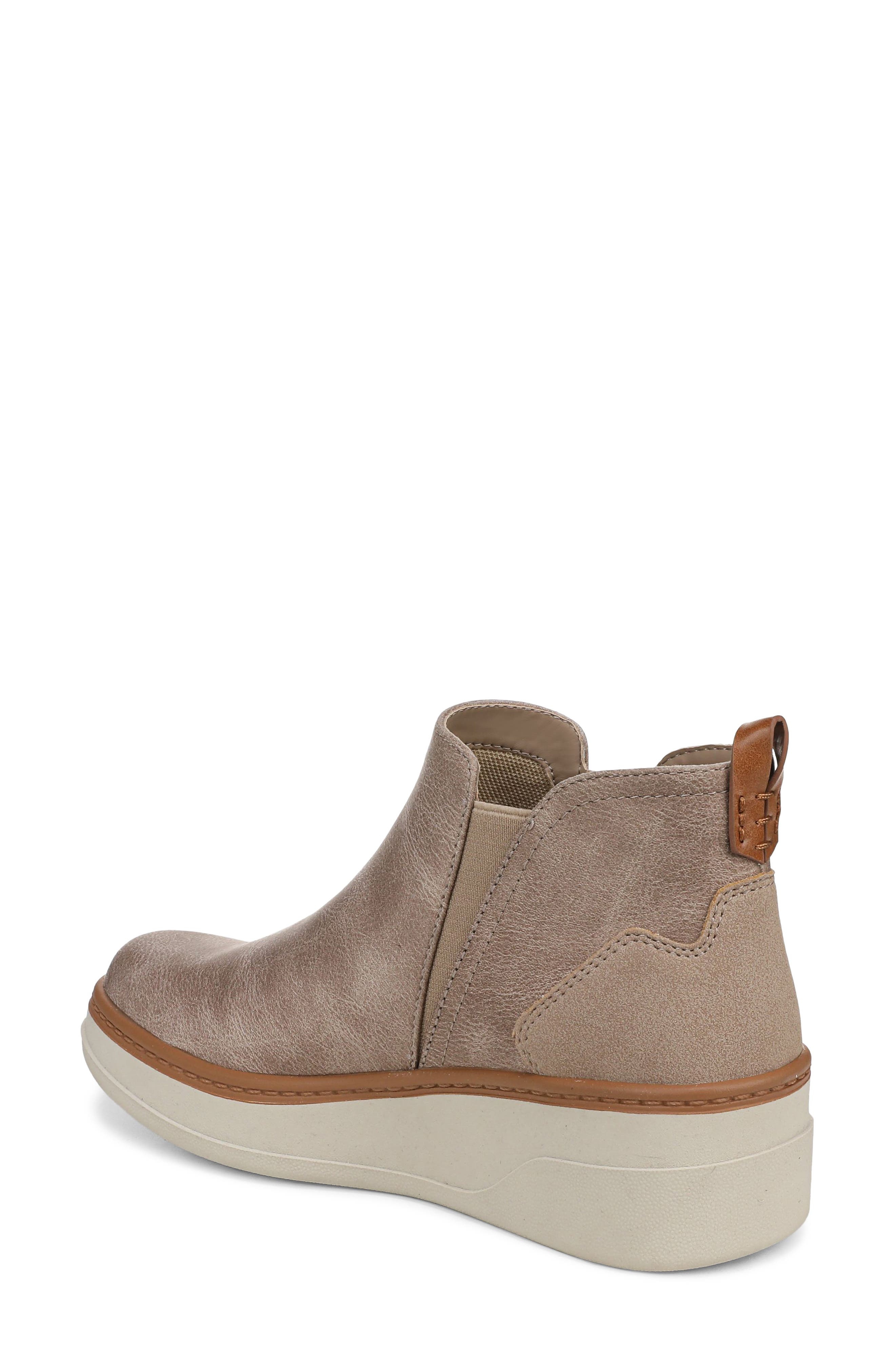 Charming Faux Leather Wedge Sneaker Bootie, Alternate, color, MUSHROOM FAUX LEATHER
