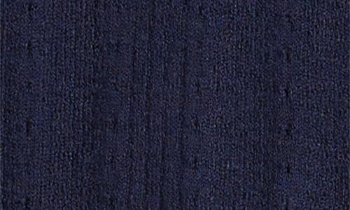 Madewell Short Sleeve Pointelle Cotton Blend Cardigan In Blue