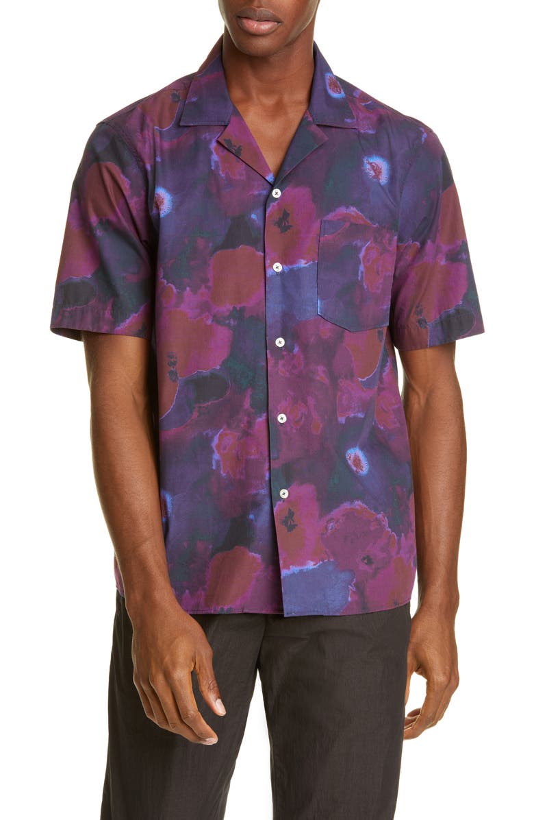 PRESIDENT's Rangi P's Short Sleeve Button-Up Camp Shirt, Main, color, 