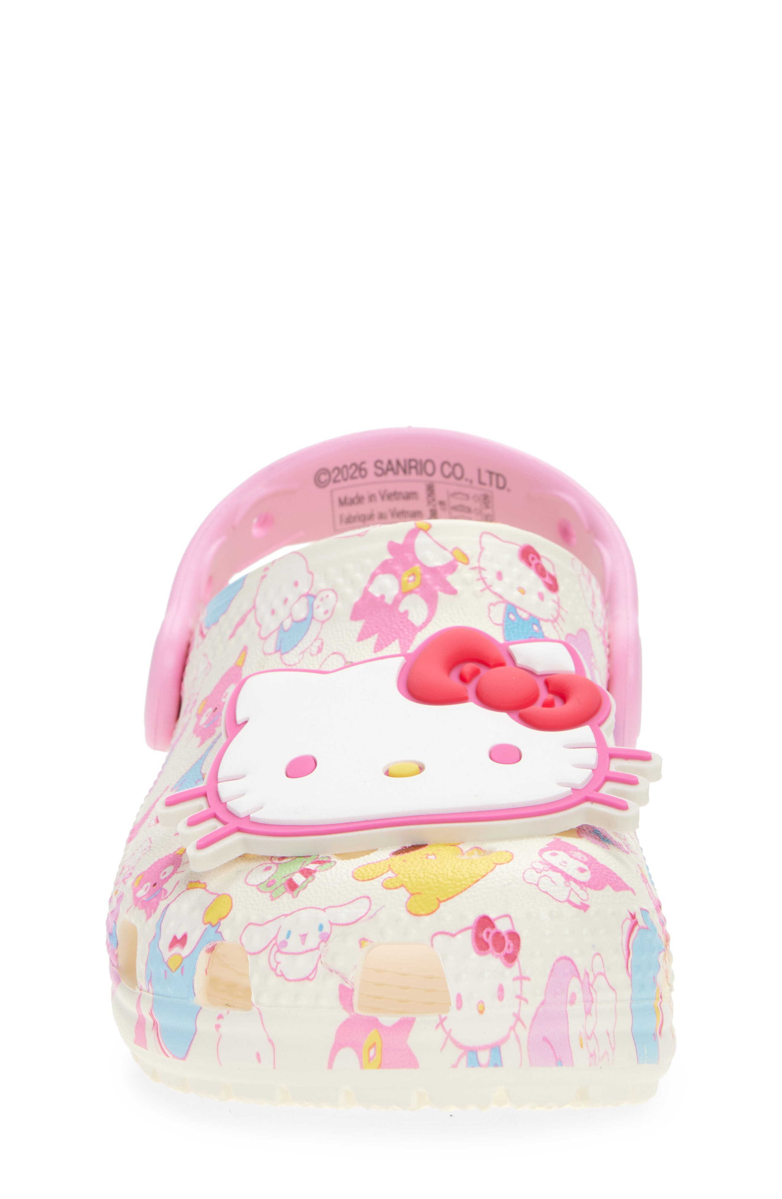 CROCS x Hello Kitty Kids' Classic Clog, Alternate, color, Ivory/ Pink Multi