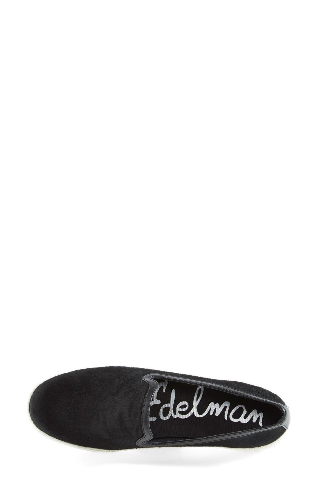 'Becker' Calf Hair Slip On, Alternate, color, BLACK BRAHMA