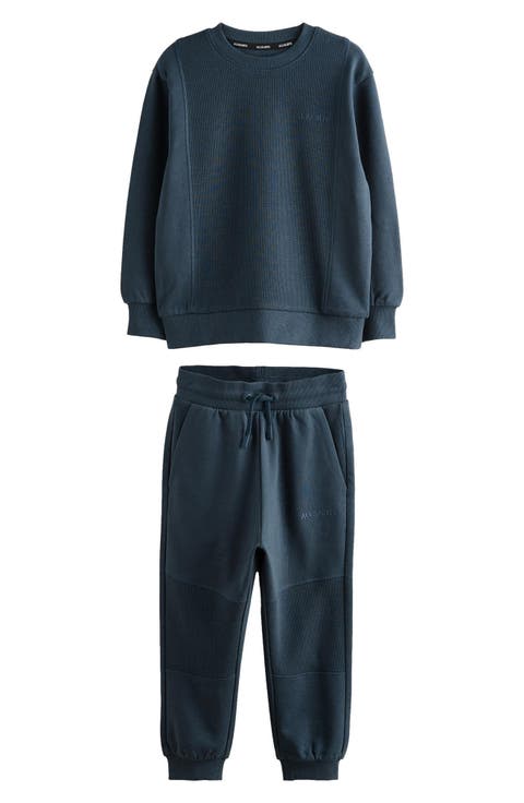 Kids' Waffle Knit Sweatshirt & Joggers Set (Big Kid)