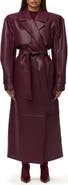 Naked Wardrobe Faux Leather Trench Coat